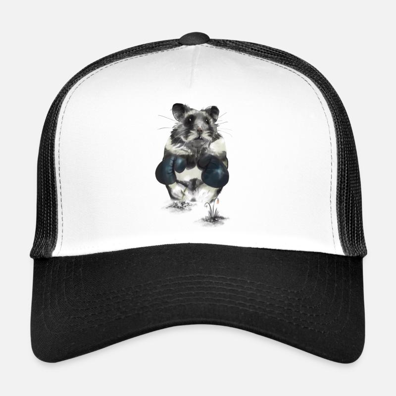 Hamster combatif sur le ring de boxe Casquette trucker 