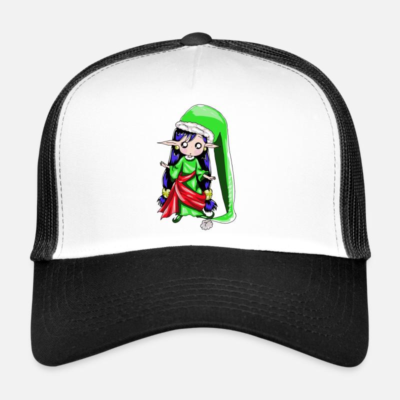 Weihnachtself - Trucker Cap - Weiß/Schwarz