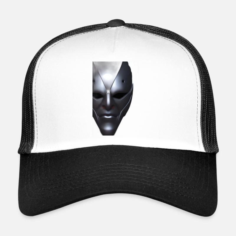 Bade face - Casquette trucker  - blanc/noir