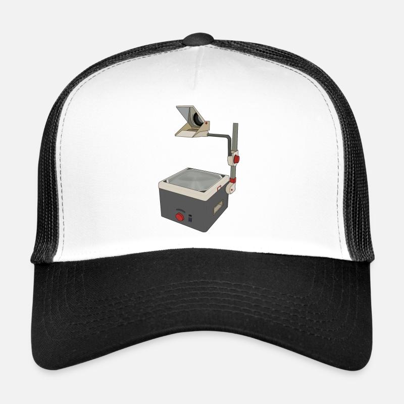 OHP 80s 90s Overhead-Projektor - Trucker Cap - Weiß/Schwarz