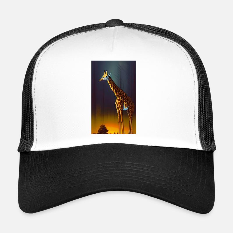 Coole Comic Zeichnung Giraffe Giraffa Trucker Cap