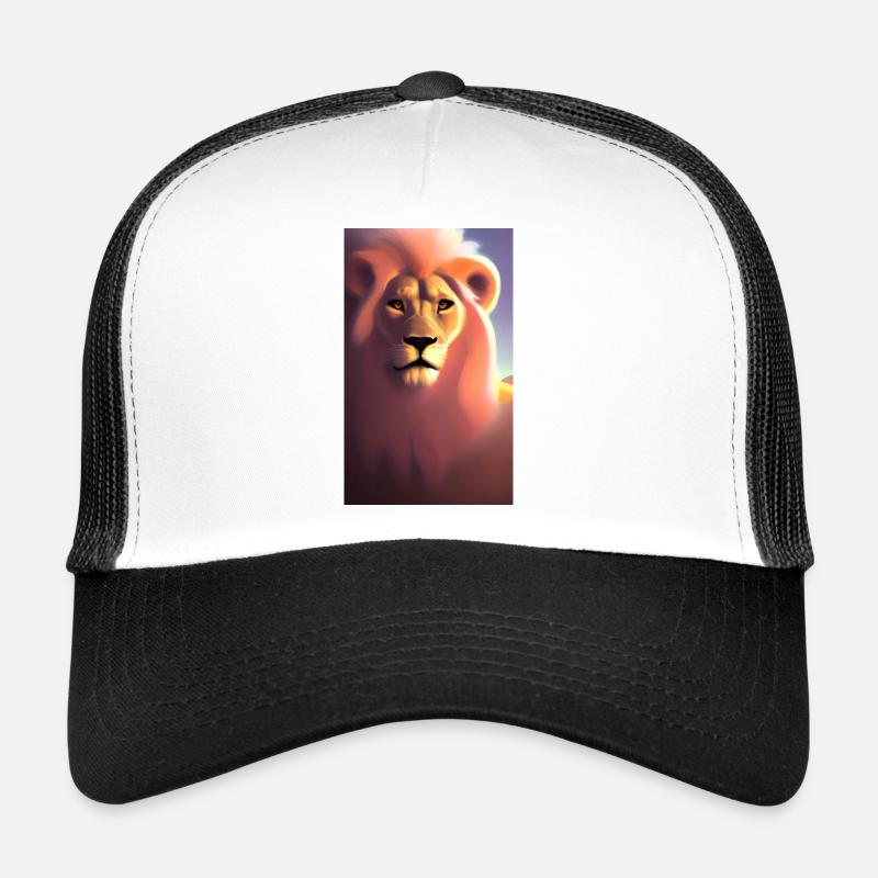 Dessin animé d’une lionne queer Casquette trucker 