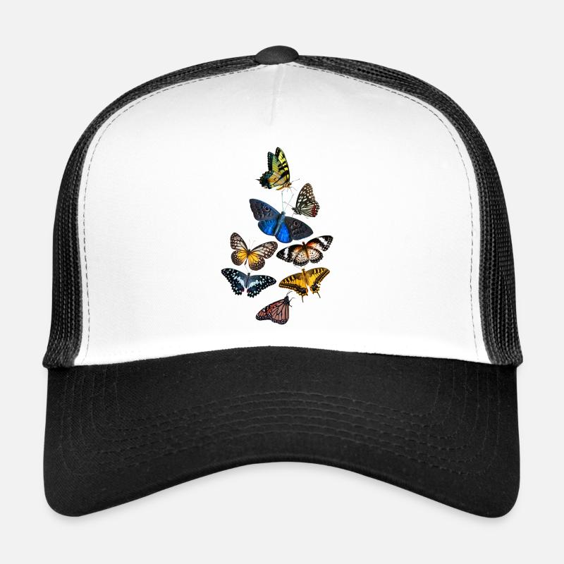 Colorful butterfly - Trucker Cap - white/black