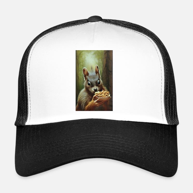 Cool Comic Portrait d’un écureuil roux sauvage Casquette trucker 