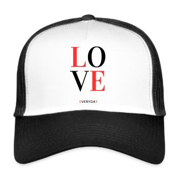 Love - Trucker Cap - white/black - Front