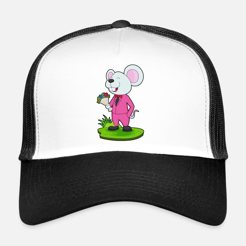 Mariage de fleurs de marié de souris Casquette trucker 