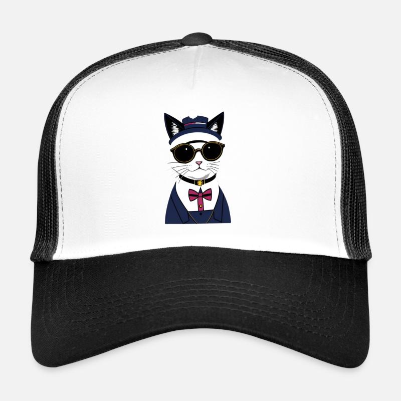 Coole Katze mit Brille Trucker Cap
