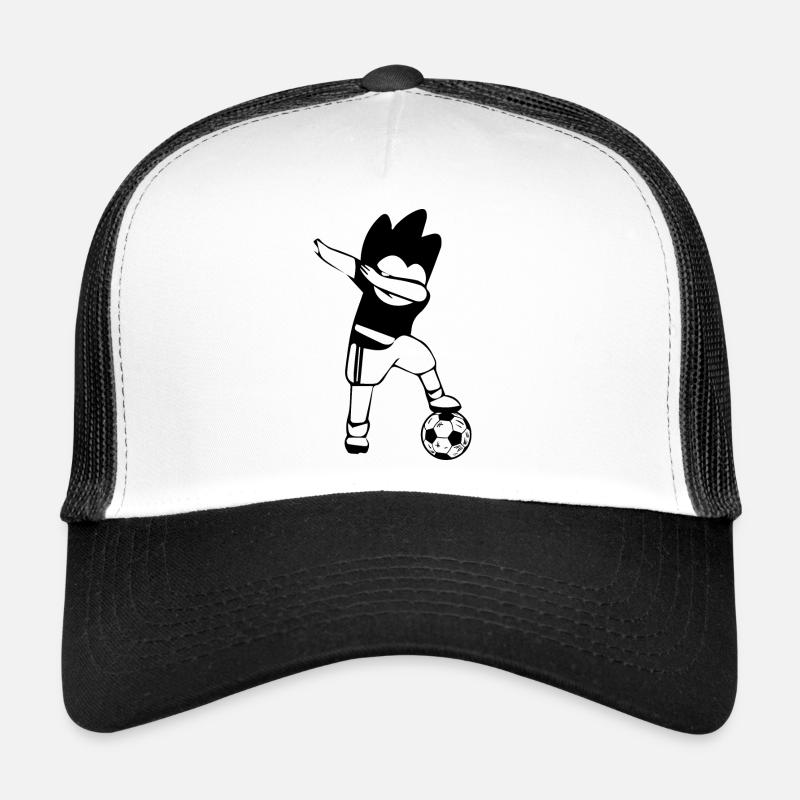 Fußball Soccer - Trucker Cap - Weiß/Schwarz