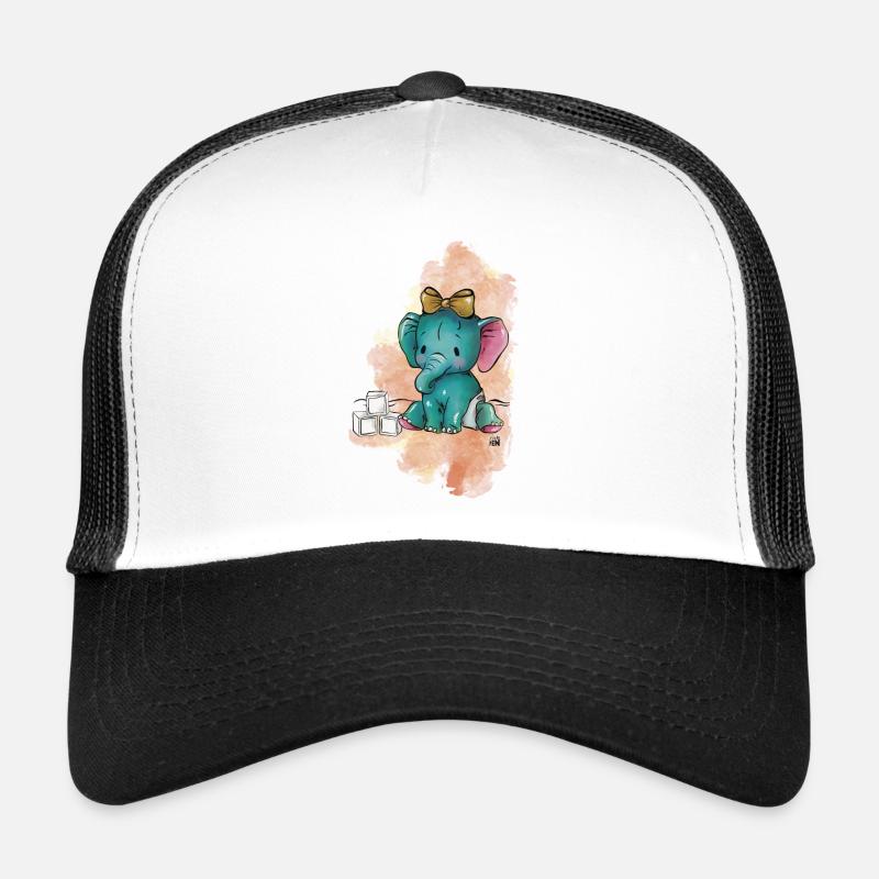 Eléphant avec des cubes Casquette trucker 