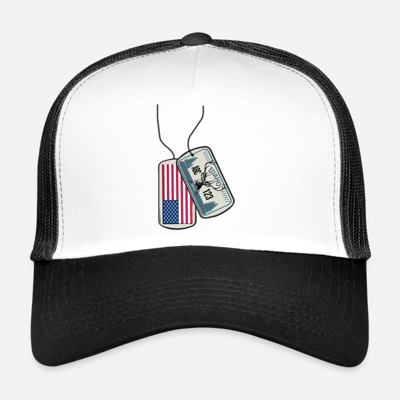 Plaque d’identité IDAHO USA drapeau Casquette trucker 