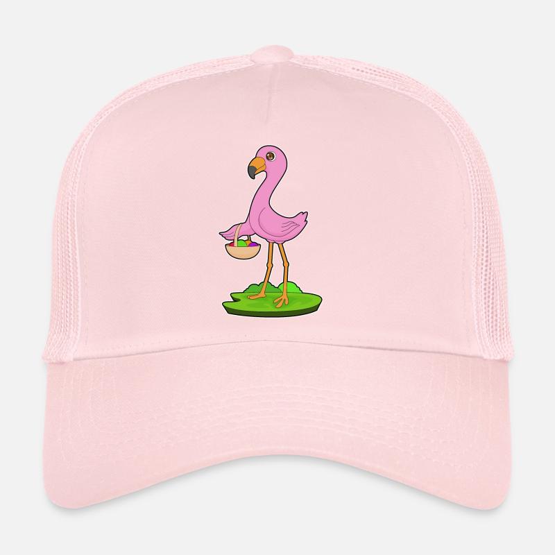 Flamingo Fruit Basket Trucker Cap
