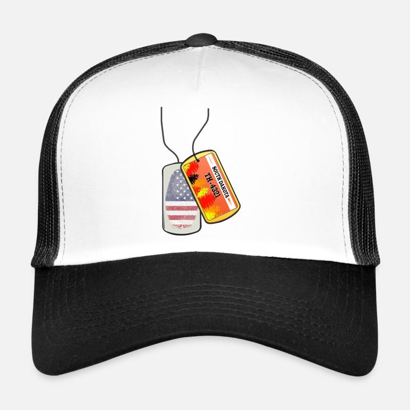 Plaque d’identité DAKOTA du Sud Casquette trucker 