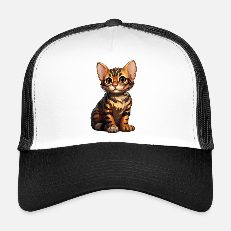 BengalCat - Trucker Cap - Weiß/Schwarz