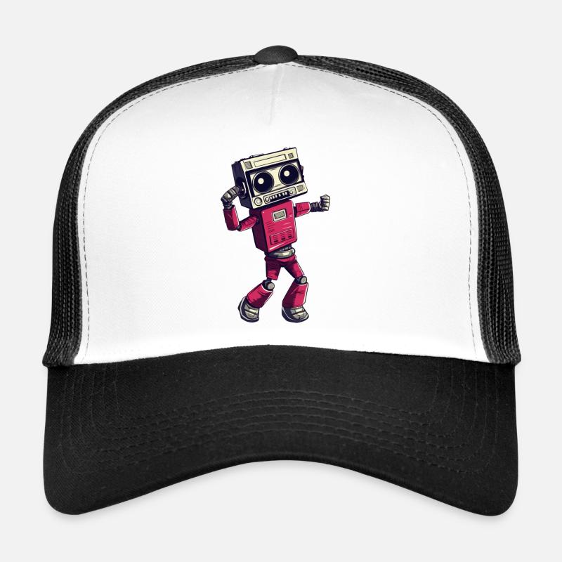Dancing Robot Girl - Trucker Cap - Weiß/Schwarz