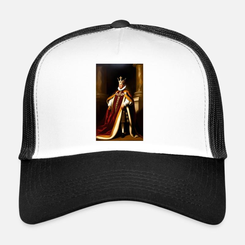 Barack Obama als barocker Monarch - Trucker Cap - Weiß/Schwarz