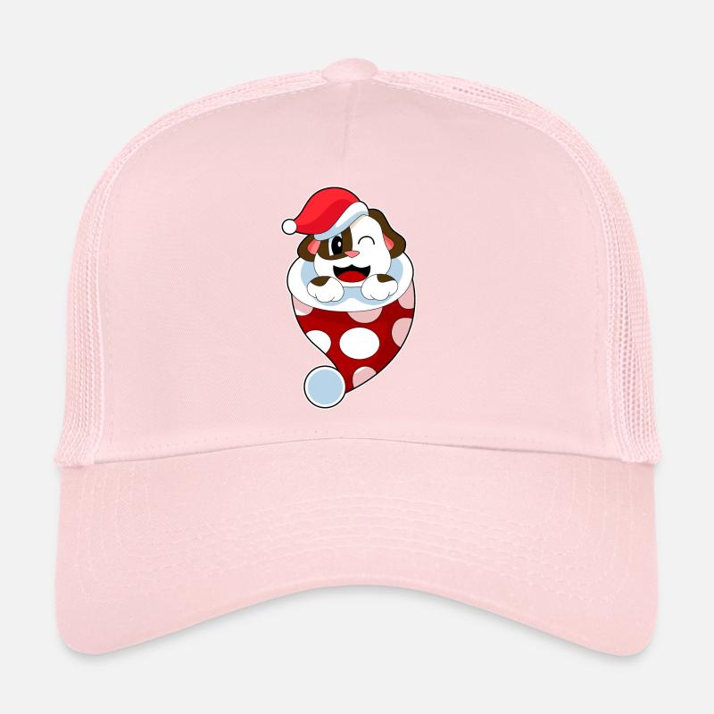 Chapeau de père Noël chien Casquette trucker 