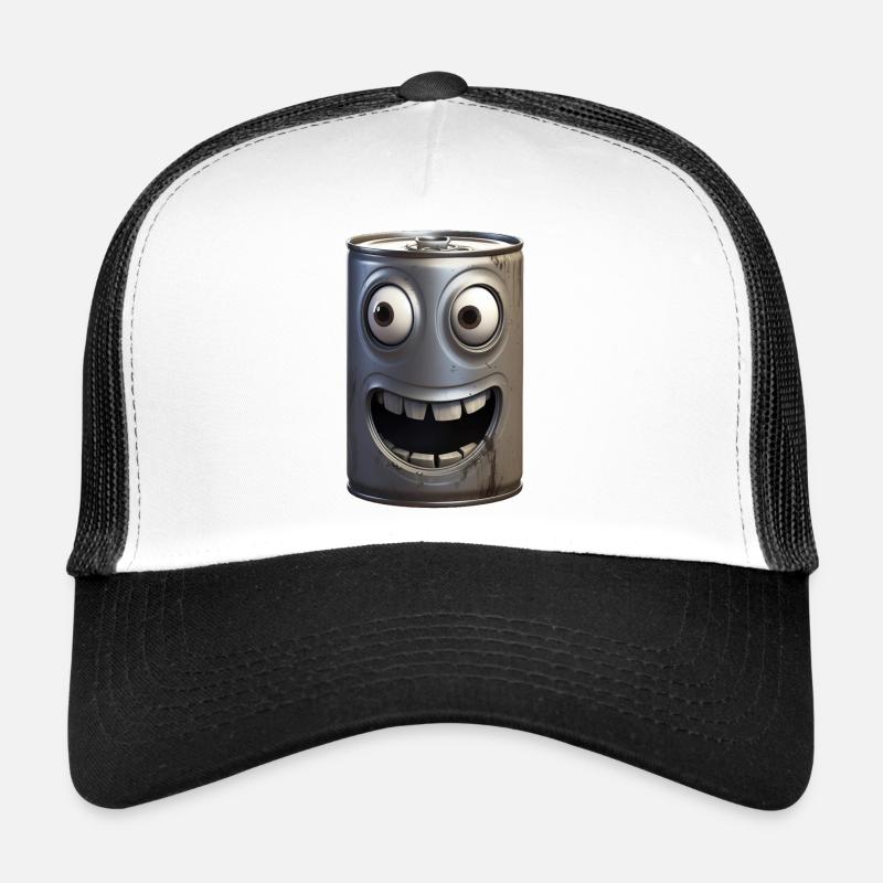 Étain - Casquette trucker  - blanc/noir