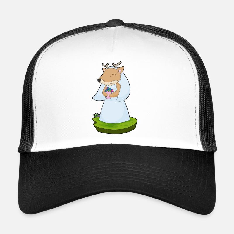 Deer Bride Bouquet Wedding Trucker Cap