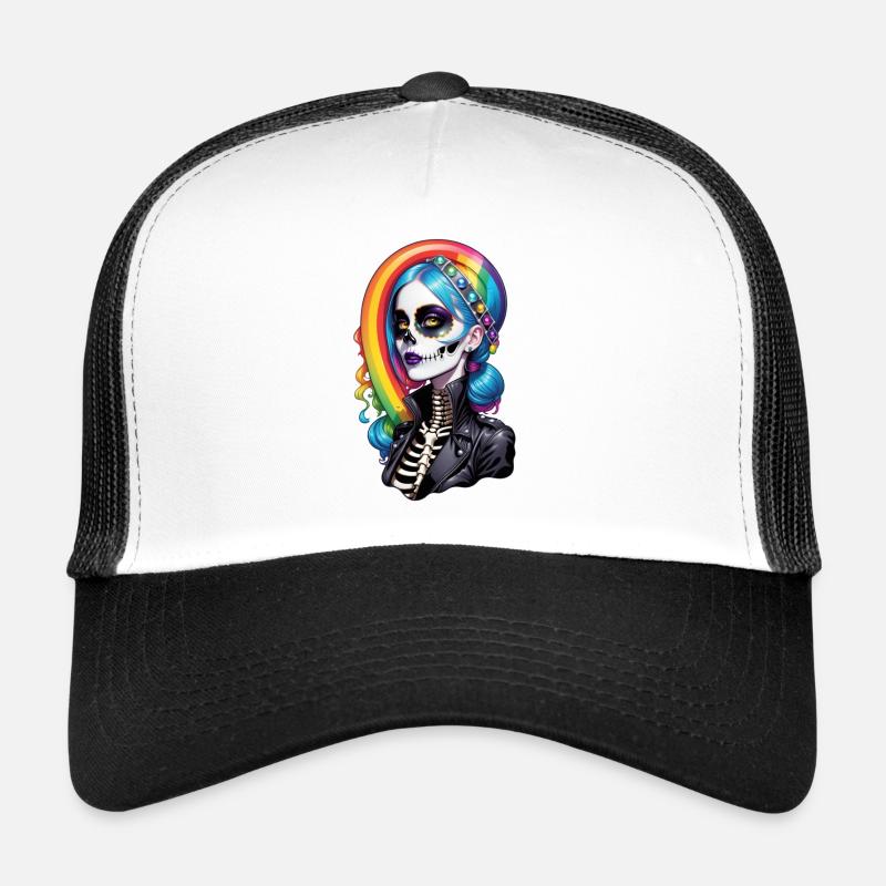 halloween - rock et arc en ciel Casquette trucker 