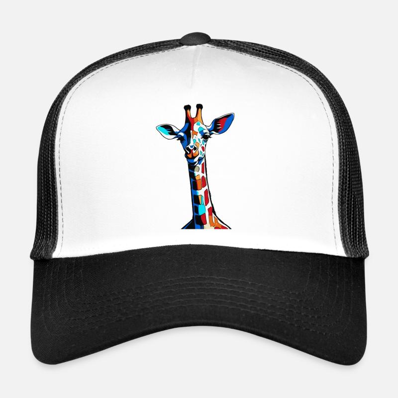 Girafe Graffiti colorée Casquette trucker 
