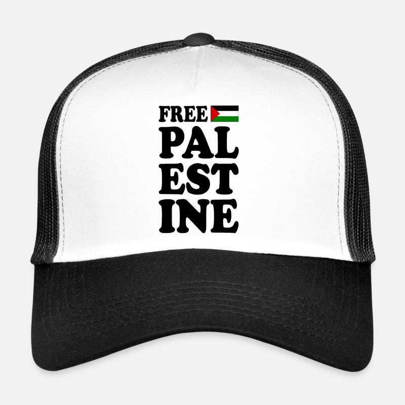 Free palestine - Trucker Cap - Weiß/Schwarz