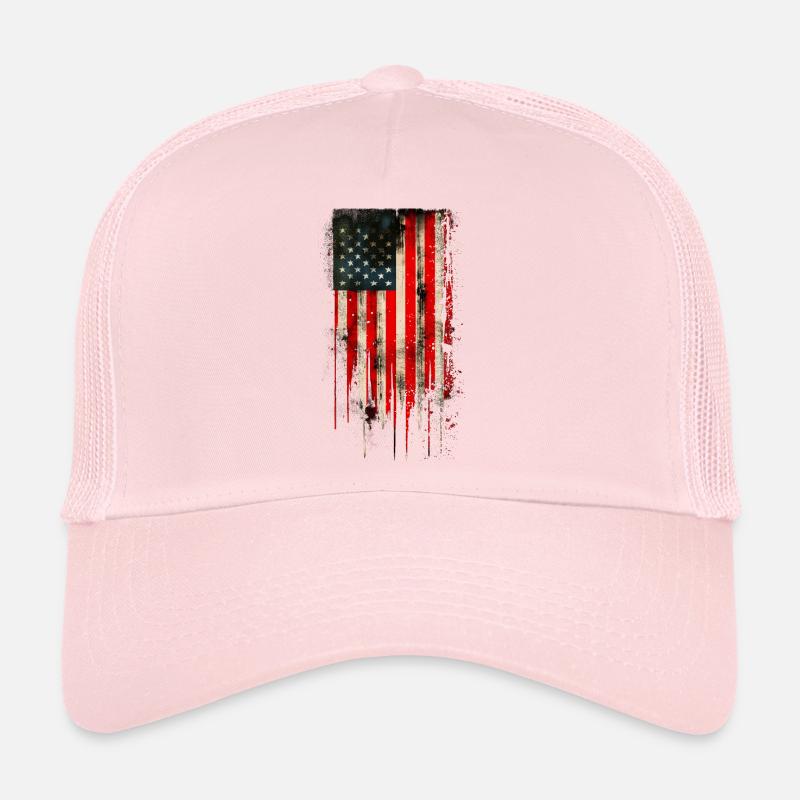 Grunge American flag Trucker Cap