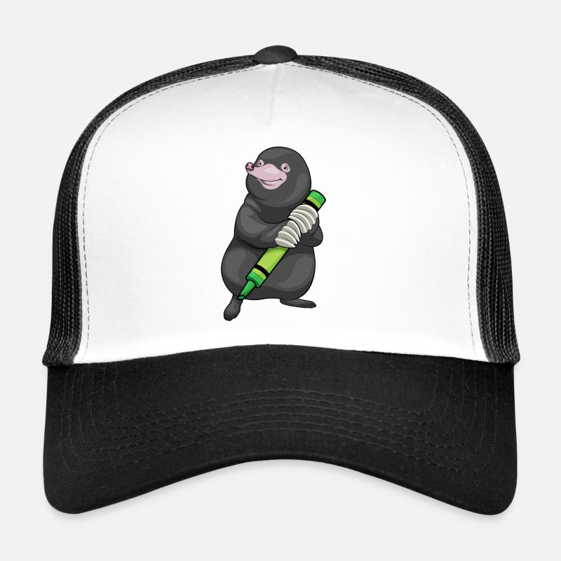 Maulwurf Schüler Buntstift Schule Trucker Cap