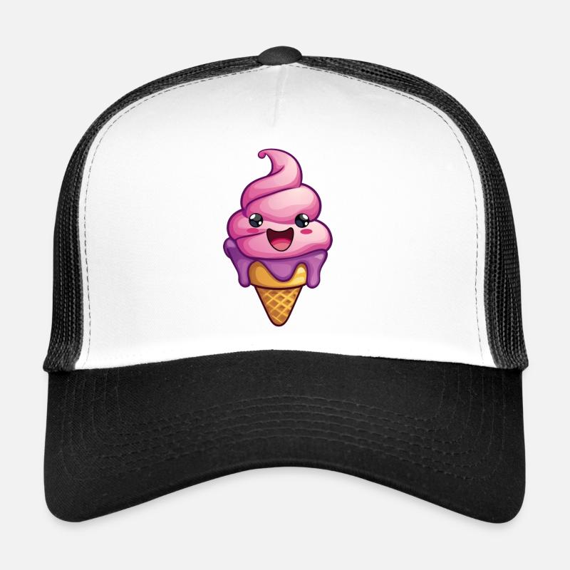 Création de crème glacée souriante Casquette trucker 