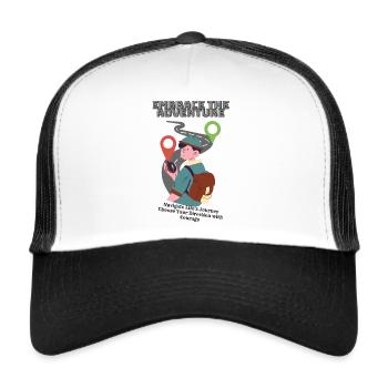 Navigiere dein Schicksal - Trucker Cap - Weiß/Schwarz - Vorne