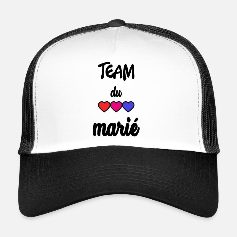TEAM DU MARIE - Casquette trucker  - blanc/noir