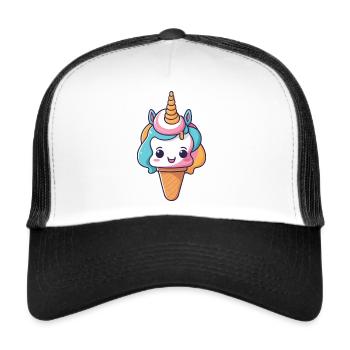 Unicorn Ice - Trucker Cap - white/black - Front