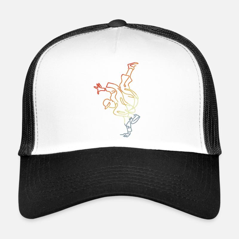 Vintage Breakdancing Boy Drawing Trucker Cap