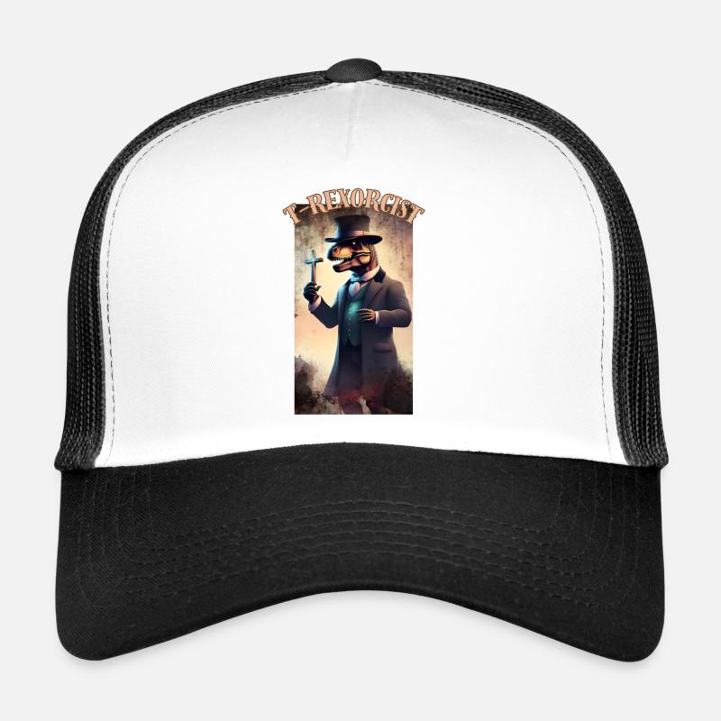 T-REXORCIST - Trucker Cap - white/black