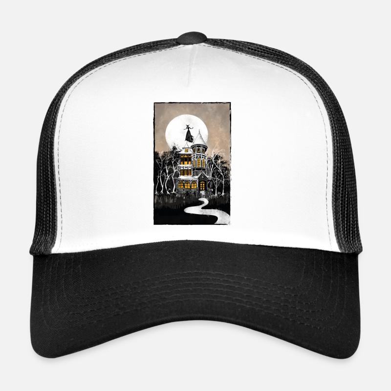 Halloween Haunted Mansion Trucker Cap