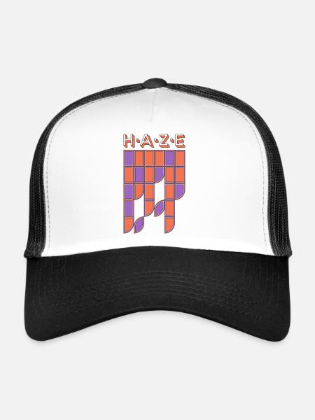 Graphique de lettrage - Casquette trucker  - blanc/noir - Devant