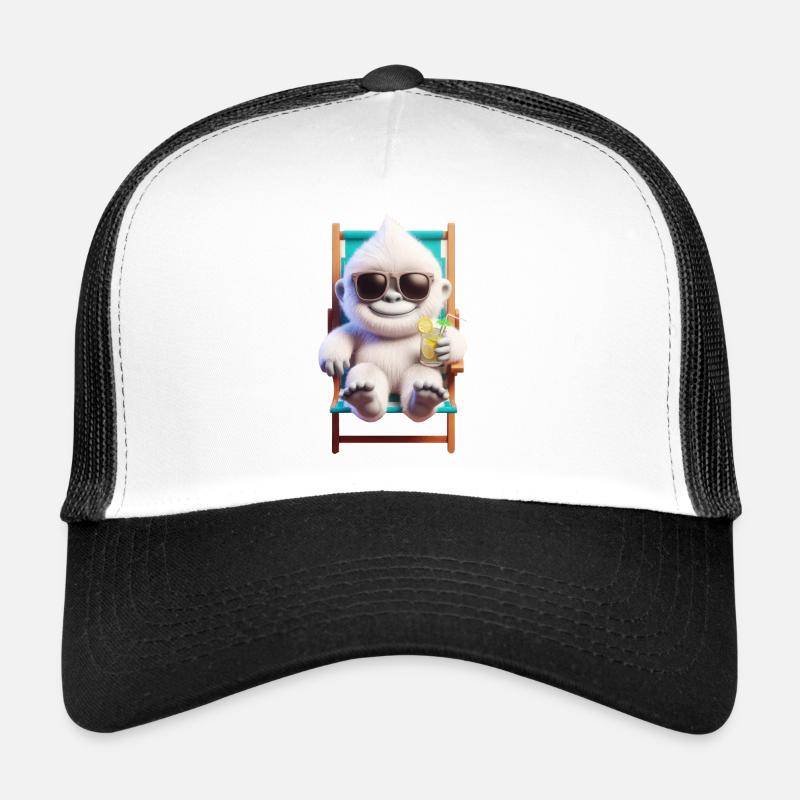 Yeti Monster dans une chaise longue Casquette trucker 