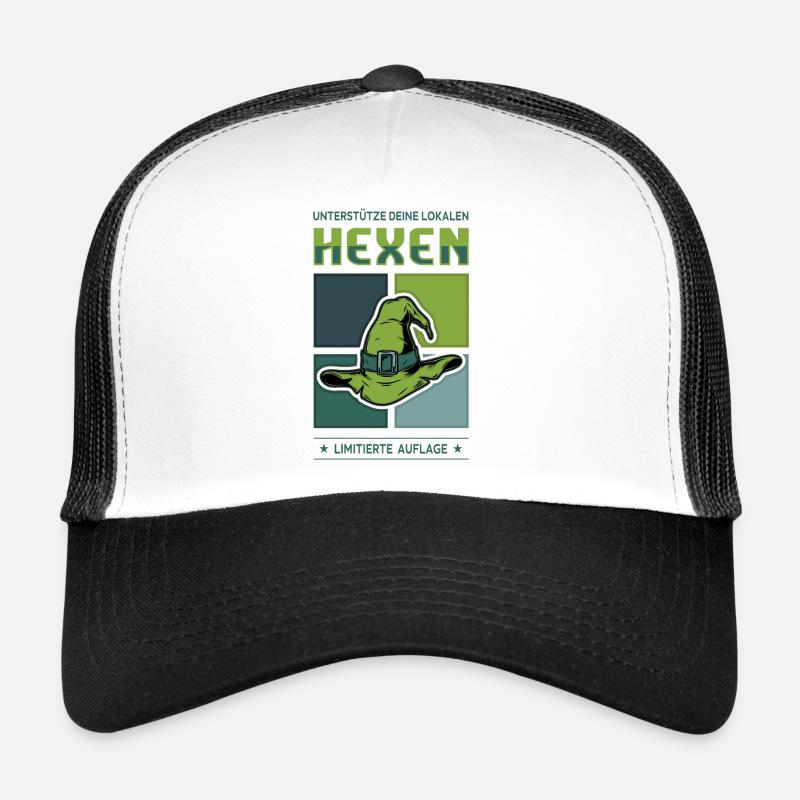 Hexen - Trucker Cap - Weiß/Schwarz