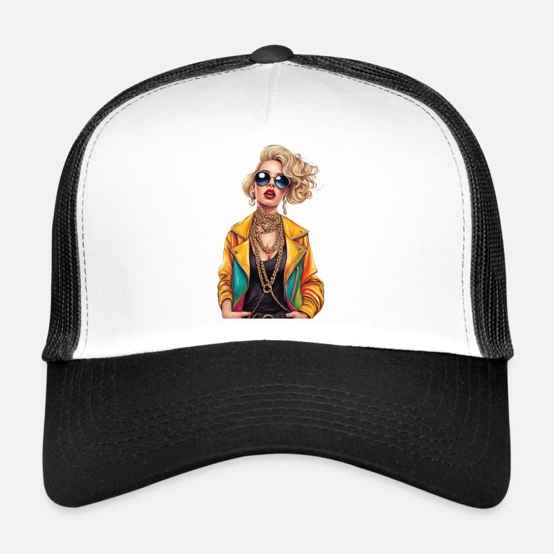Coole Frau - Trucker Cap - Weiß/Schwarz