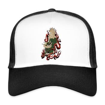 Kirin (麒麟 qilin, k'ilin, kiling) | Yōkai series - Trucker Cap - white/black - Front