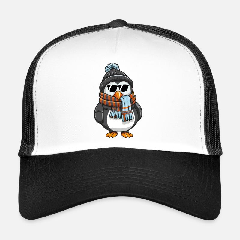 pinguin comic winter Trucker Cap