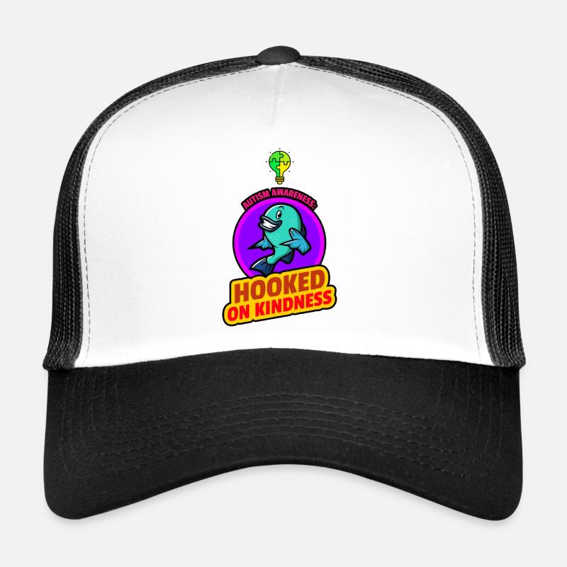 Autism Awareness Hooked on Kindness Trucker Cap