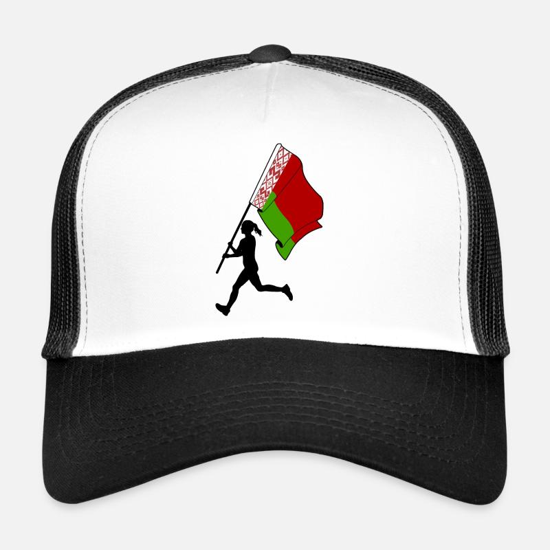 Drapeau Biélorussie femme courant Casquette trucker 