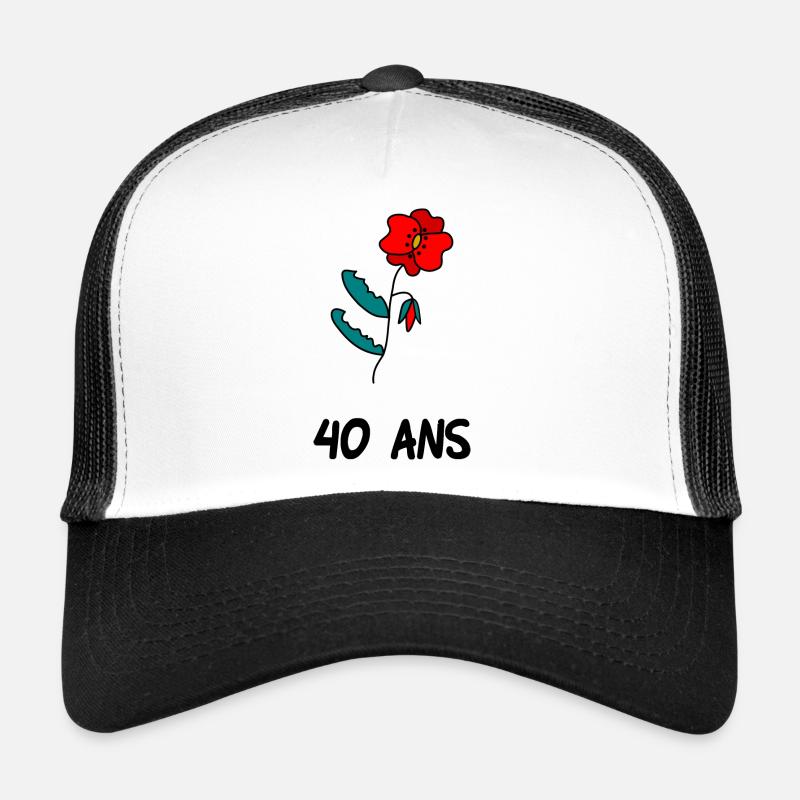 40. 40 ANS. 40e ANNIVERSAIRE. ANNIVERSAIRE 40 ANS. Casquette trucker 