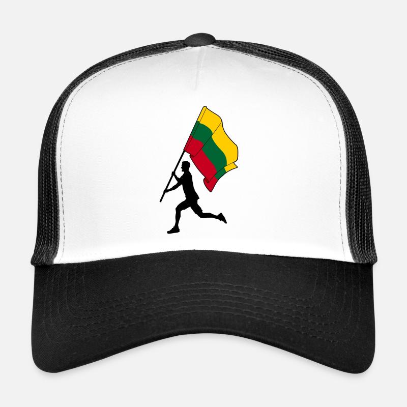 Flag Lithuania man running Trucker Cap