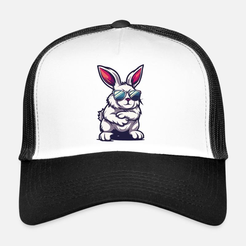 Bunny Comic Cool - Trucker Cap - white/black