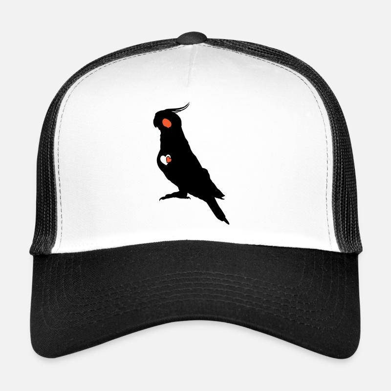 Amateur de calopsitte - Casquette trucker  - blanc/noir