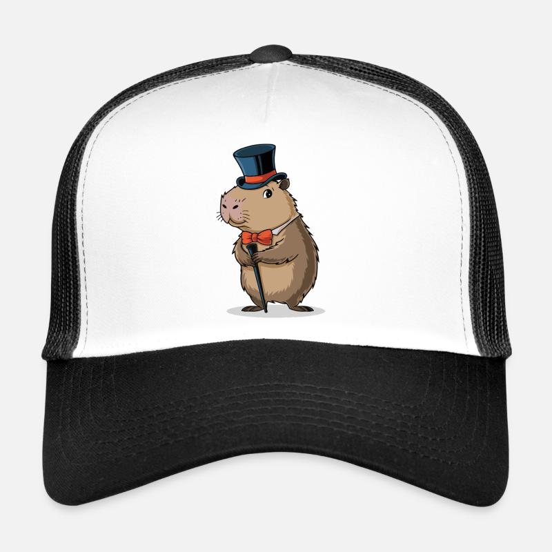 capybara dressed in a dapper suit Trucker Cap