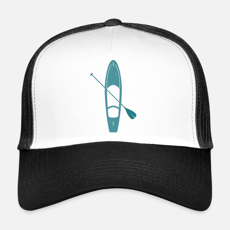 Standup Paddleboard Silhouette - Trucker Cap - white/black