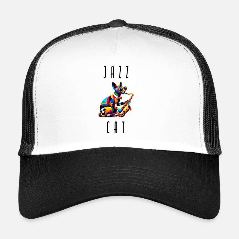 Jazz Sfinks Cat - Casquette trucker  - blanc/noir
