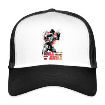 Boxing boxing boxing glove - Trucker Cap - white/black - Front